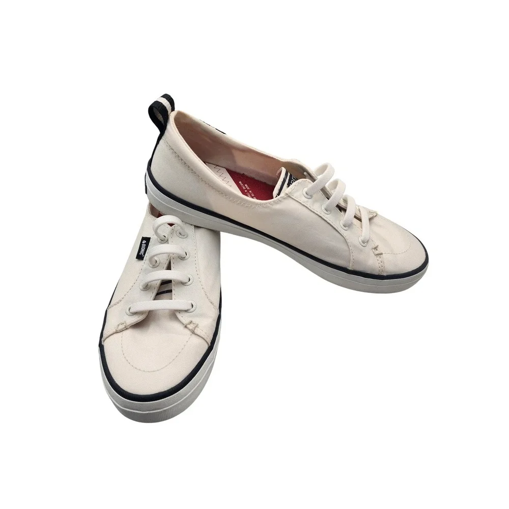 Sperry Crest Vibe Bionic Womens Cream Black Recycled Slip On Sneakers STS84567 7